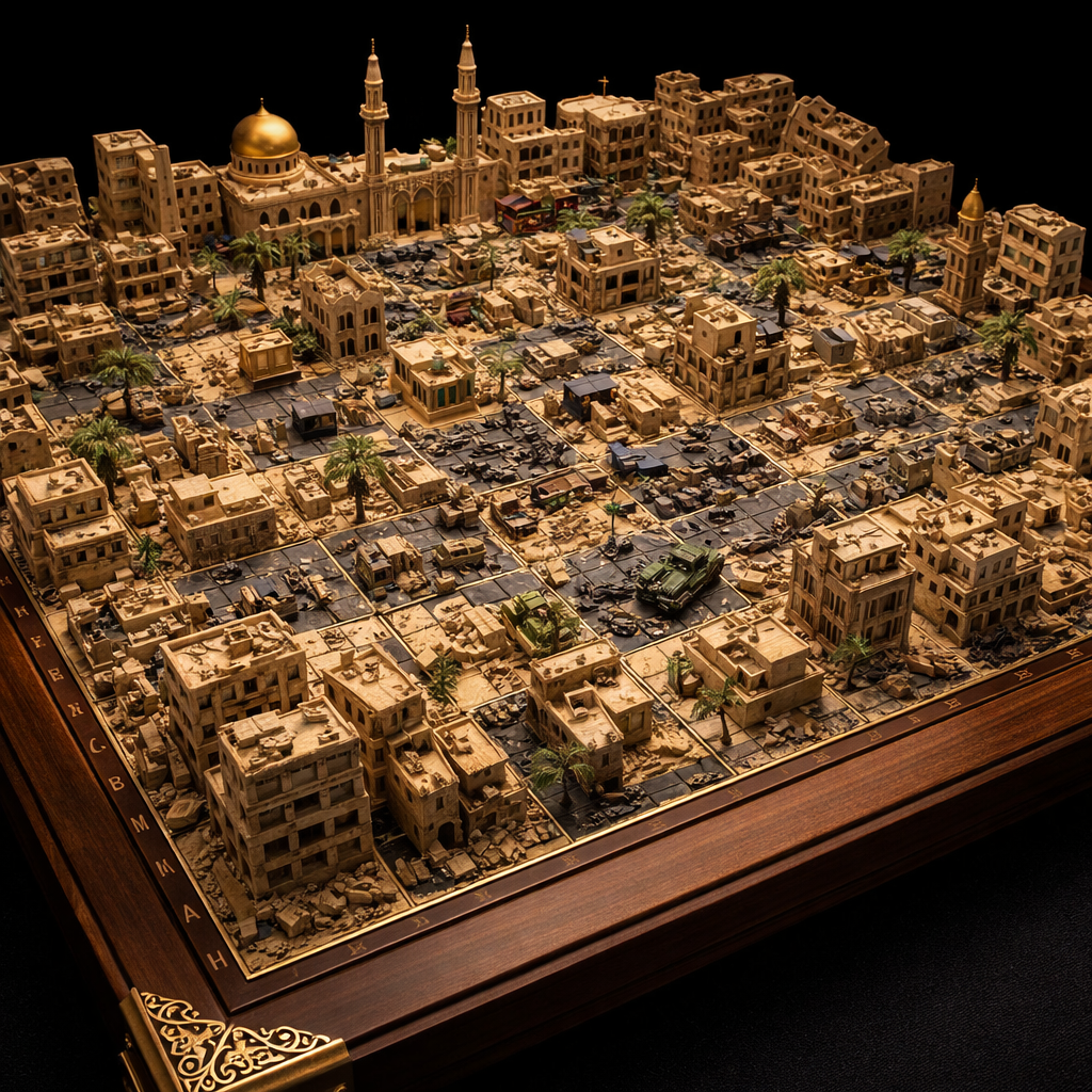 Baghdad War Table Chess Set